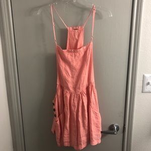 Pink Free People romper.